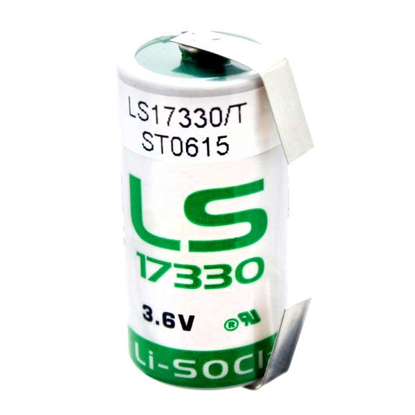 Saft LS17330 W Tabs 3.6V 2/3A Lithium Thionyl Chloride Battery LS17330_TAB